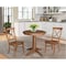International Concepts Round 30 in Rd Top Pedestal Table, 2 X-Back Chairs, Distressed Oak, 30 in W, 30 in L, 29.9 in H, Wood K42-30RT-27B-C613-2 - alternate 3